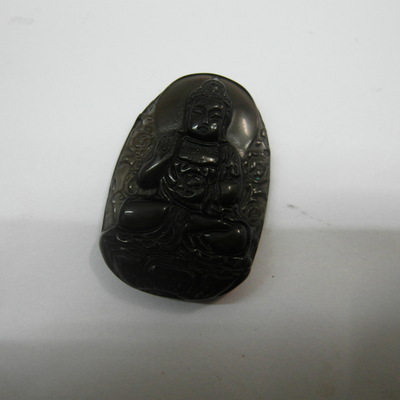 天然黑曜石觀音掛件 驅(qū)災(zāi)辟邪的個性護身符